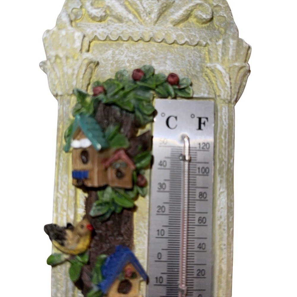 Vintage Thermometer, Birds Houses, Birds Floral Indoor Thermometer. - Picture 6 of 12